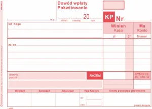 Michalczyk i Prokop self-copy print KP Dowód wpłaty A6 80k. (401-5)