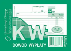 Michalczyk i Prokop self-copy print KW Dowód wypłaty A6 80k. (402-5)