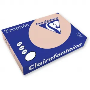 Barevný papír Trophee A4 - lososový 160g (xca41104)