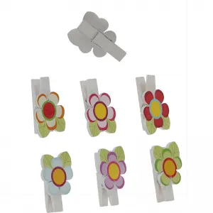Dřevěná ozdoba Titanum Craft-Fun Series clothespins flowers (C723)