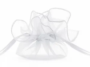 Organza Partydeco Organzové sáčky, bílé, 25 cm (WRG6-008-10)
