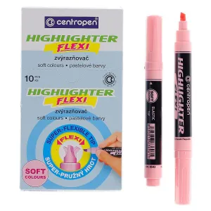 Zvýrazňovač Centropen pastelový, růžový 1-5 mm (8542)