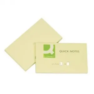 Samolepicí bločky Q-Connect žluté světlé 100k 127mm x 76mm (KF10503)