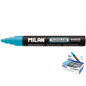 Speciální popisovač Milan pro fluorescenční sklo, modrý 2,0-4,0 mm zkrácený hrot (591295212)