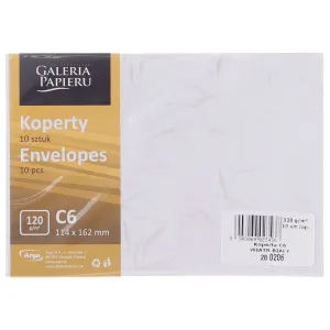 Obálkový papír Gallery Wind White C6 - bílý 114 mm x 162 mm (280206)