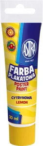 Astra plakátové barvy barva: citron 30ml 1 barva.