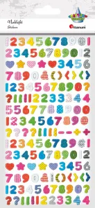 Titanum Craft-Fun Series vypouklé samolepky s čísly, značky (JN-D20)