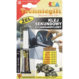 Technicqll lepidlo v tubě sekundový gel 2g (C-297)