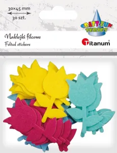 Nálepka (samolepka) Titanum Craft-Fun Series plstěné květiny (5007A)