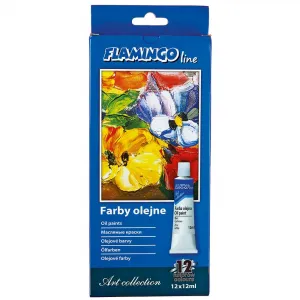 Olejová barva Flamingo Line: mix 12 ml 12 barev.