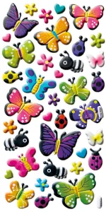 Titanum Craft-Fun Series vypouklá samolepka (samolepka) motýli, berušky, včely (PPA008)