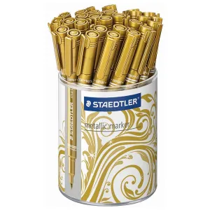 Staedtler permanentní popisovač zlatý metalický 1,0-2,0 mm s kulatým hrotem (8323-11)