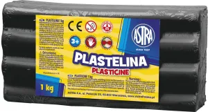 Plastelína Astra 1 barva ČERNÁ 1000g