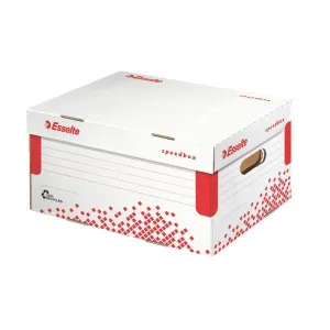 Archivační box Esselte Speedbox - bílý/červený 355 mm x 193 mm x 252 mm (623911)
