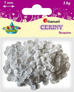 Titanum Craft-Fun Series kulaté 7mm bílé 14g flitry (CO7/L010)