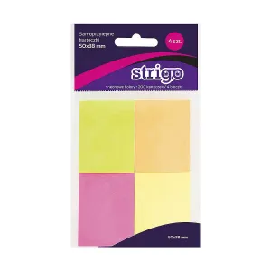 Strigo samolepicí bloček neon mix neon 200k 50mm x 375mm (SSN005)