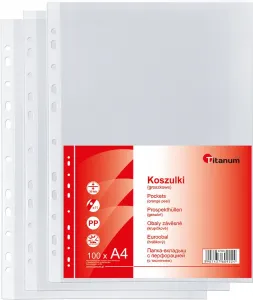 Titanové pouzdro na dokumenty velikosti hrášku A4 100 ks typ U 30um