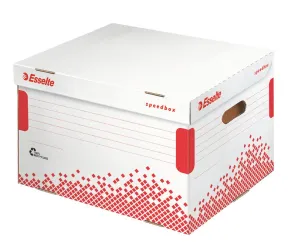 Esselte Speedbox A4 archivační box - bílý/červený 392 mm x 301 mm x 334 mm (623914)