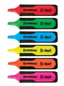 Zvýrazňovač Donau D-Text červený (7358001EN-04)