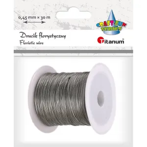 Titanum Craft-Fun Series floristický drát 0,45 mm x 30 m stříbrný (PJ499)