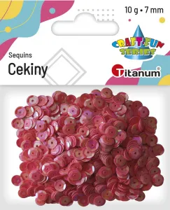 Titanum Craft-Fun Series Kulaté perleťové flitry světle růžové