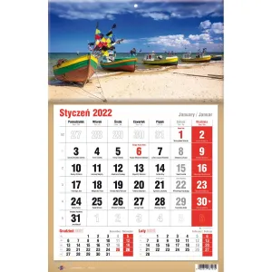 Třístranný nástěnný kalendář Avanti (5901769620582)