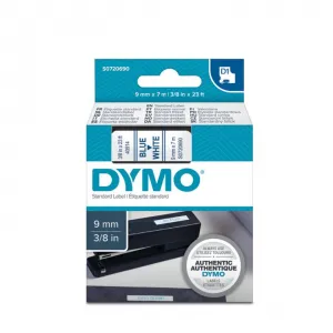 Páska Dymo D1 9 mm x 7 m bílá/modrý potisk