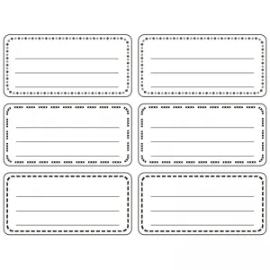 Samolepka plameňák pro zápisník/etiketu bílá/černá 35x73mm (432670)