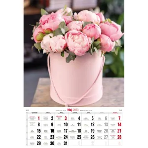 Vícepanelový pruhovaný nástěnný kalendář Avanti 285 mm x 420 mm (5901769620476)