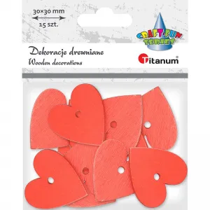Dřevěná ozdoba srdce ze série Titanum Craft-Fun (MTCR-WDC766)
