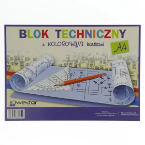 Technický blok Wektor color A4 mix 160g 10k