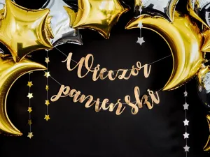 Transparent Partydeco Hen night, zlatý, 150x21,5cm (GRL87-019M)
