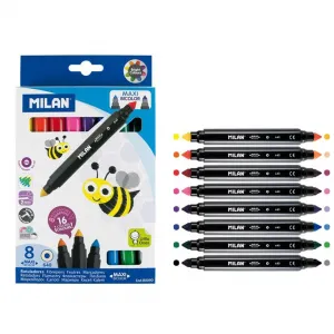 Flamaster Milan Maxi Bicolor 8 barev (80090)