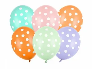 Partydeco Dots gumový balónek, mix (1 op / 6 ks) mix 300 mm (SB14P-318-000-6)