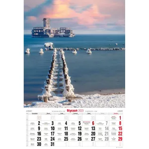 Pruhovaný nástěnný kalendář Avanti 320 mm x 470 mm (5901769621015)