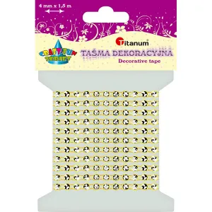 Titanum Craft-Fun Series dekorativní stuha s krystaly žlutá 4mm 1,5m (0,4x150cm)