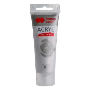 Akrylová barva Happy Color: stříbrná 75ml (HA 7370 0075-81)