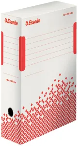 Archivační box Esselte Speedbox - bílý/červený 100 mm x 250 mm x 350 mm (623908)