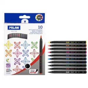 Milan BRUSH 661 štětcový popisovač 10 barev (0612610)