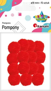 Titanum Craft-Fun Series pom-poms červená 15 ks