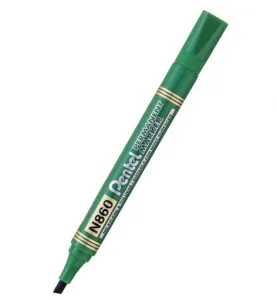 Permanentní popisovač Pentel, zelený, 1,2-4,5 mm zkrácený hrot