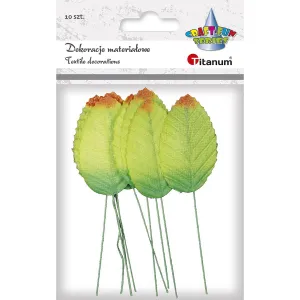 Titanum Craft-Fun Series látkový ornament Listy na drátku zeleno-hnědý (SY-009)