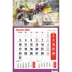 Třístranný nástěnný kalendář Avanti (5901769620582)