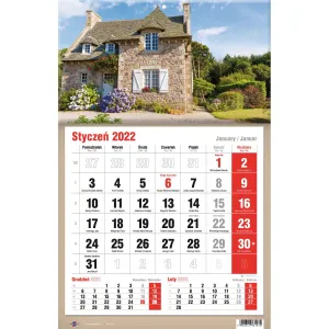 Třístranný nástěnný kalendář Avanti (5901769620582)