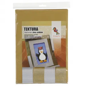 Tymos vlnitá lepenka zlatá - zlatá 250mm x 353mm