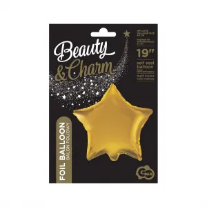 Godan Fóliový balón Star zlatý matný 19 palců 19 palců (HS-G19ZM)