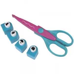 Nůžky a 4 kreativní děrovačky řady Titanum Craft-Fun 16,5 cm (T-8603)