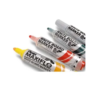 Popisovač Pentel na suché stírání, červený 2,0-2,5mm kulatý hrot