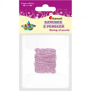 Titanum Craft-Fun Series kreativní korálky na šňůrce růžové (16199D)