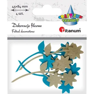 Titanum Craft-Fun Series plstěný ornament květiny s větvičkou (19YJ-006)